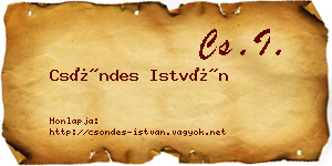 Csöndes István névjegykártya