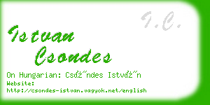 istvan csondes business card